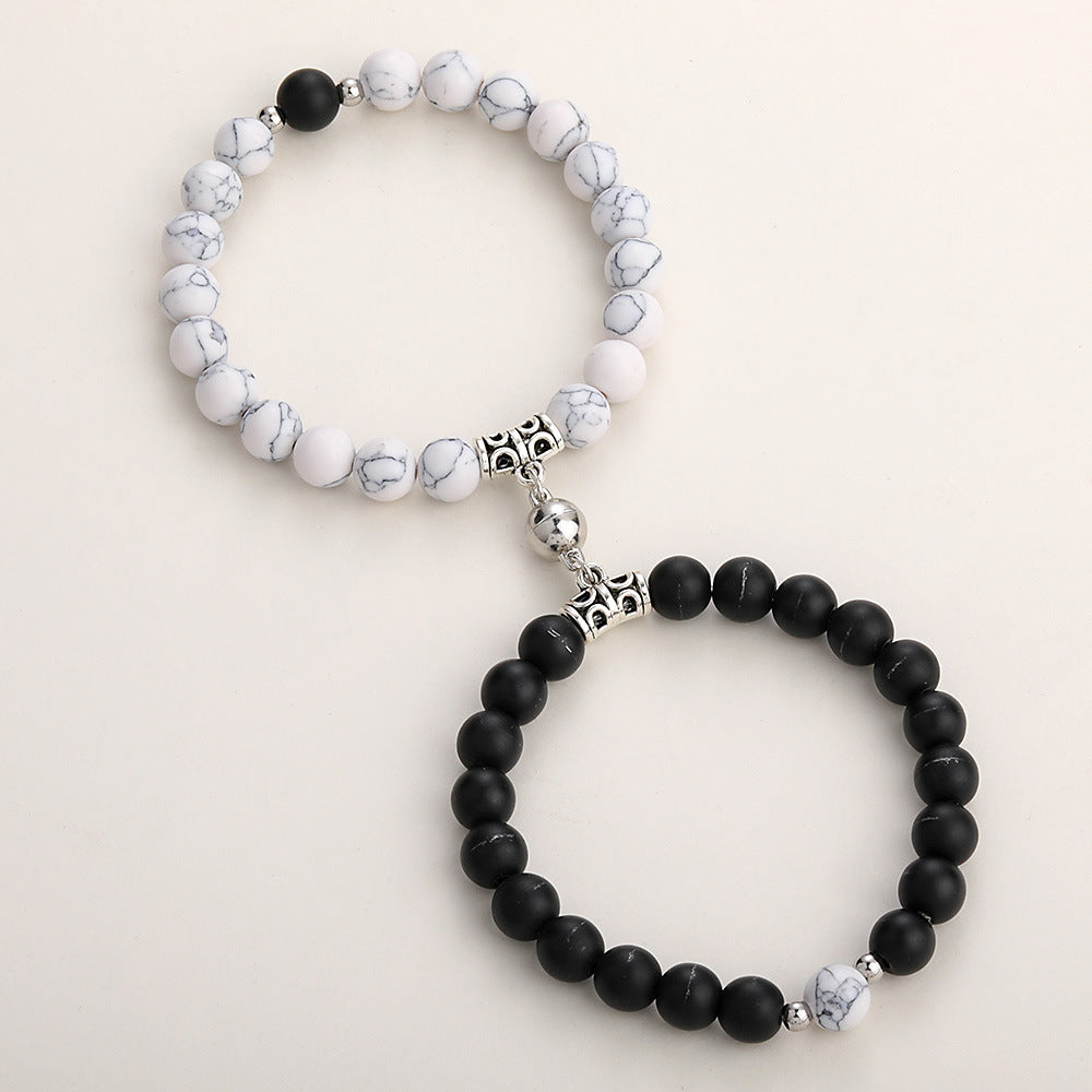 Natural Stone Magnetic Bracelets For Couples