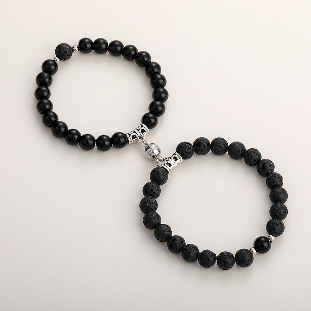 Natural Stone Magnetic Bracelets For Couples