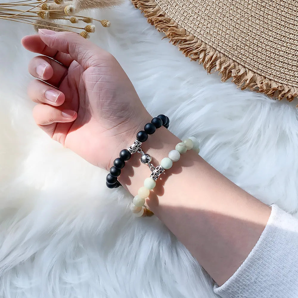 Natural Stone Magnetic Bracelets For Couples