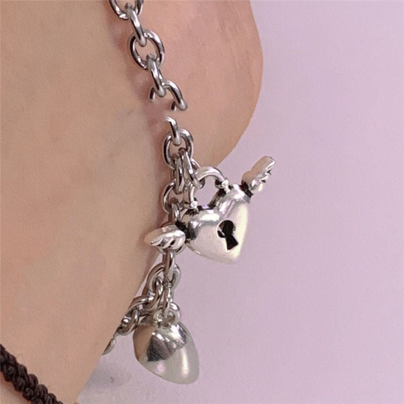 Heart Locket Bracelets Magenitic