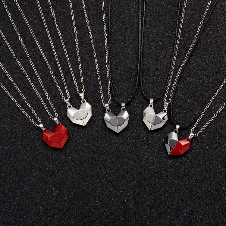 Magnetic Heart Pendant - Matching Necklace