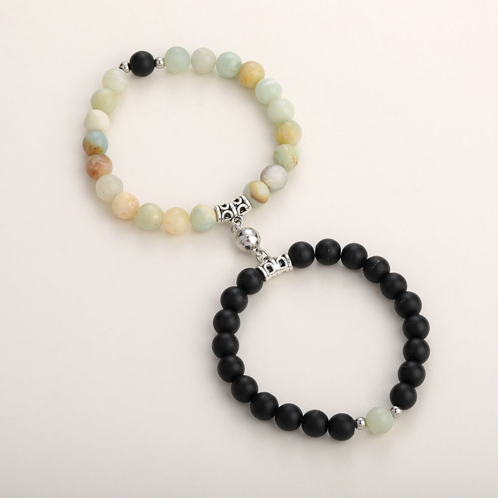Natural Stone Magnetic Bracelets For Couples