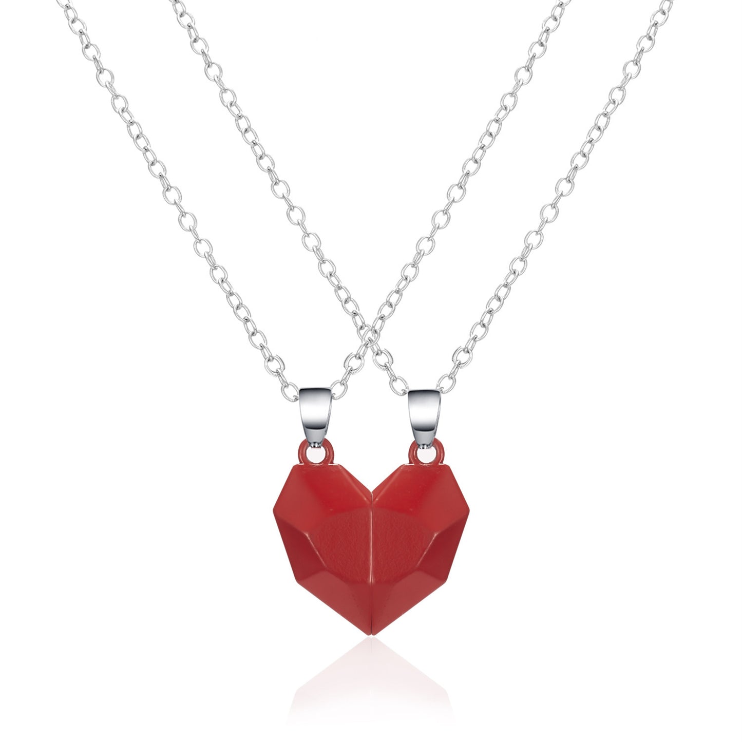 Magnetic Heart Pendant - Matching Necklace