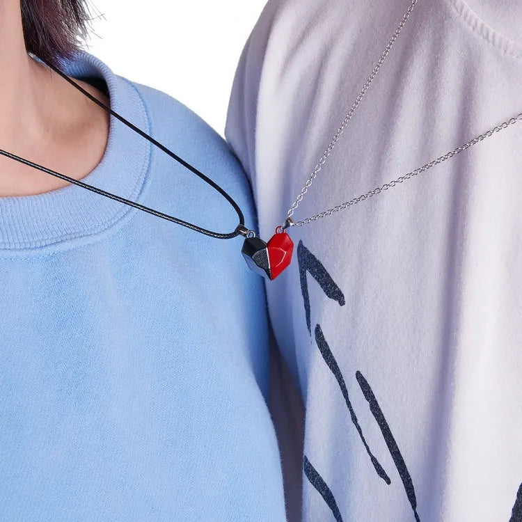 Magnetic Heart Pendant - Matching Necklace