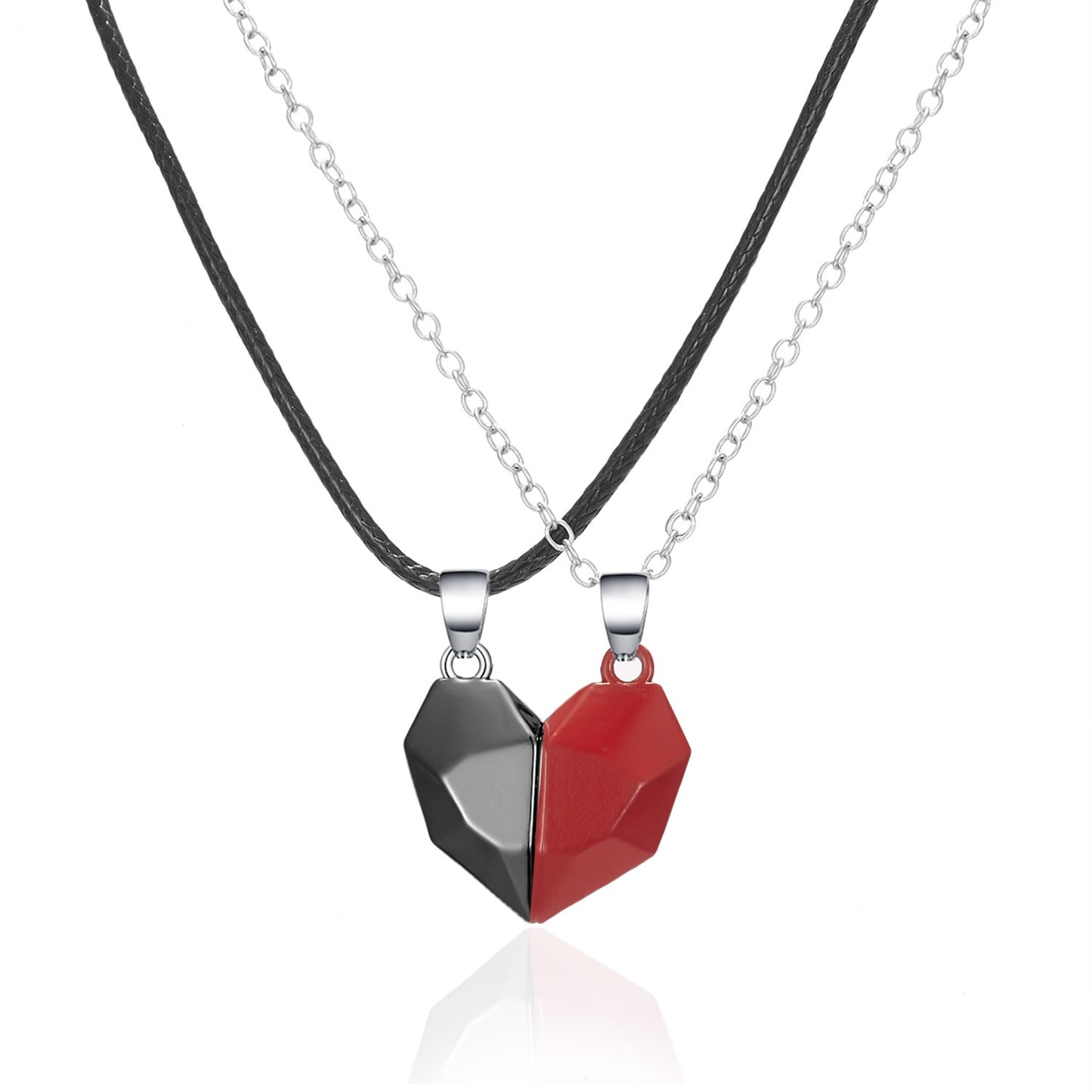 Magnetic Heart Pendant - Matching Necklace