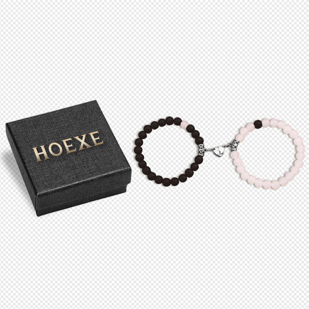 Magnetic Heart Bracelet Glass Beads